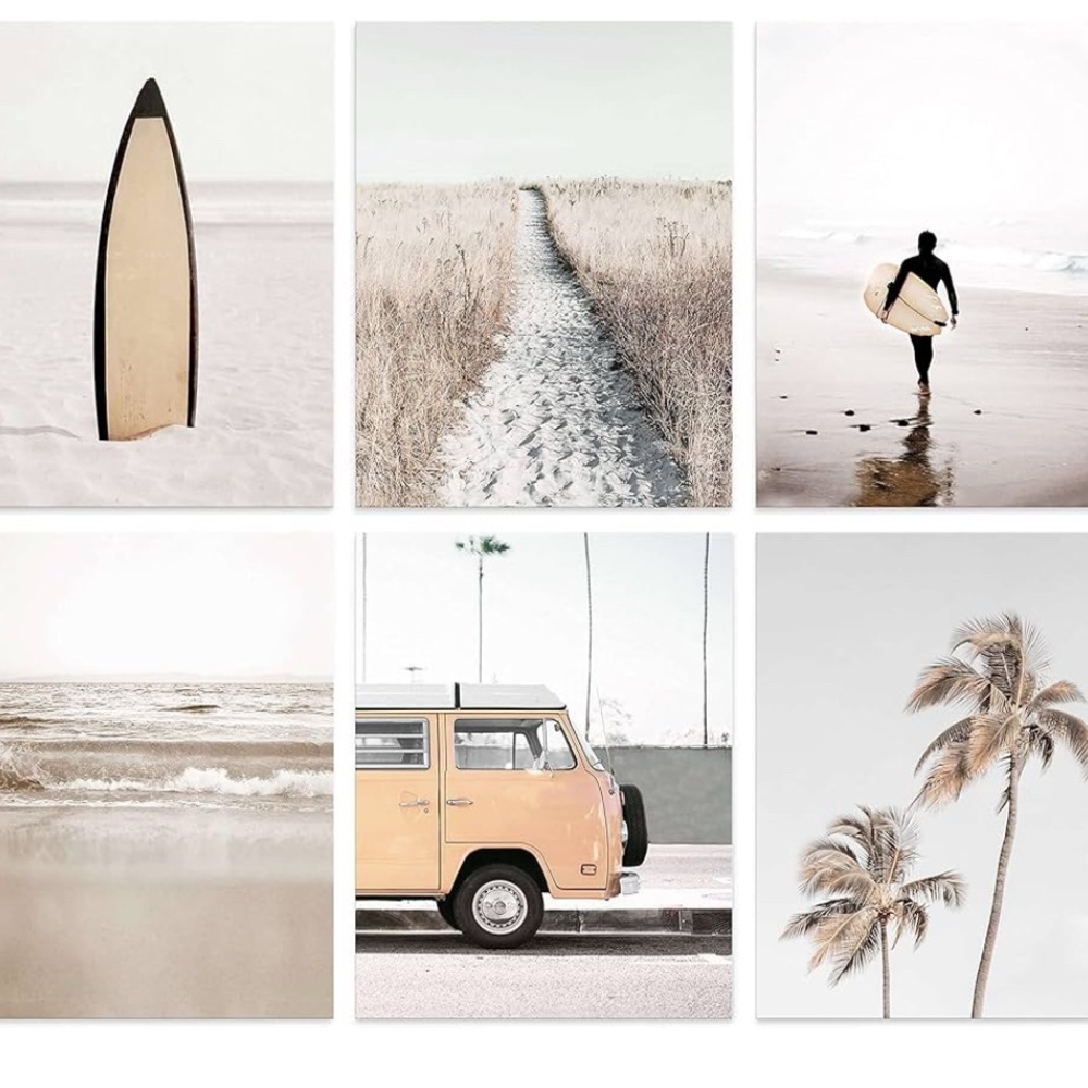 Beach Posters Wall Art (8x10 - Unframed)